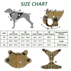 ウォーキングハイキングハンティングのための屋外作業大型犬のベスト実用的なデザイン戦術的なトレーニング犬のハーネス - Product Image 5