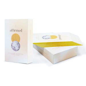 Tarjetas de afirmación personalizadas Juego diario Mejorar la salud mental Impresión de fábrica Tarjetas de afirmación positiva con borde de lámina de oro de lujo - Product Image 3