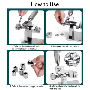 Outils manuels pour bijoux Outil d'extension d'anneau en métal cuivré or et argent Extension d'anneau <span class=keywords><strong>de</strong></span> civière pour la fabrication <span class=keywords><strong>de</strong></span> bijoux - Product Image 6