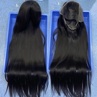 Pelucas de encaje frontal HD lisas como hueso, base de seda vietnamita, densidad 250, 40 pulgadas, 13x6 13x4, cabello Remy, transparente, sin pegamento, listas para usar