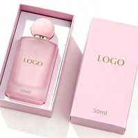 Flacon de parfum en verre transparent de luxe personnalisé avec bouchon pulvérisateur pour 30ml-100ml, rechargeable, pour femme, cadeau, gravure, impression sur écran