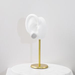 ต่างหูเพชรโมอิสซาไนต์ทรงกลม GRA ประดับเงินแท้ 925 ดีไซน์ดอกไม้สวยงาม สำหรับผู้หญิง - Product Image 5