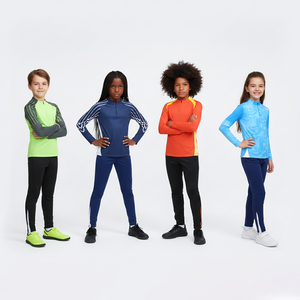 High Quality <strong>Kids</strong> Tracksuits Set Football Sweatshirt Soccer Tracksuit for Boys and Girls Customized Sportswear with High Quality - Product Image 1