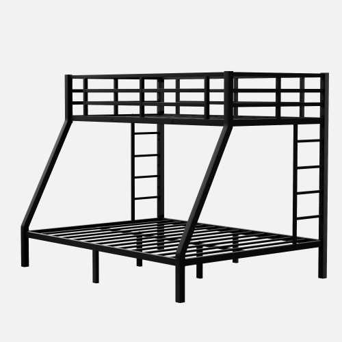FCJ Metal Twin XL Over Queen Bunk Bed for Teens and Adults Space-Saving Noise Reduced No Box Spring Needed Iron Frame