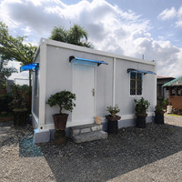 Maison conteneur préfabriquée à structure en acier, facilement assemblable, démontable, avec panneaux sandwich modulaires, en kit plat, pour logement de camp minier
