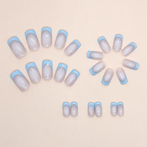 <span class=keywords><strong>Ongles</strong></span> acryliques impression Dip poudre sur <span class=keywords><strong>faux</strong></span> <span class=keywords><strong>ongles</strong></span> Galaxy bleu marine brillant label privé presse artificielle sur les <span class=keywords><strong>ongles</strong></span> - Product Image 3