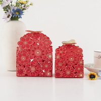 Neue europäische Candy Sweet Box Multi color Hollow Petal Schmetterling Hochzeit Candy Box Party Snack Box