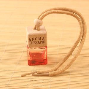 Modern Gradient Square Car Perfume Bottle Air Freshener Empty Hanging Ornament with Vent Placement <b>Essential</b> <b>Oil</b> Pendant - Product Image 6