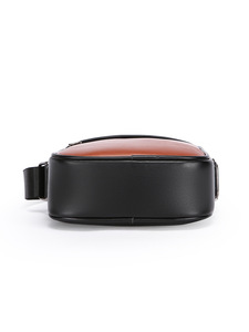 Bolso Bandolera de Cuero para Hombre, Moderno, al por Mayor, con Cierre de Cremallera, Estilo Mensajero, Color Marrón y Negro, para Uso Diario en Todas las Estaciones - Product Image 2