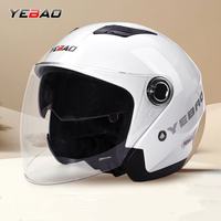 Casque de moto et de scooter électrique Yebao multicolores à double lentille en ABS