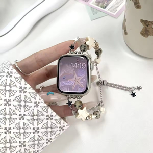 Bracelet en perles de coquillages d'étoiles <span class=keywords><strong>pour</strong></span> <span class=keywords><strong>Apple</strong></span> <span class=keywords><strong>Watch</strong></span> Band Cute Stretch Girl Women Summer Beach Band Series <span class=keywords><strong>SE</strong></span> 7 6 5 4 8Metal Bands - Product Image 1