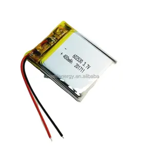 Baterias de iões de lítio 3.7v 4.2 mah 400 v lipo bateria 602530 3.7 mah 400 v para a Energia Solar LEVOU luz