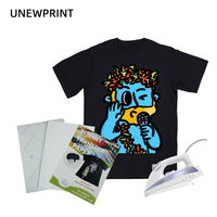Papier transfert thermique jet d'encre pour coton foncé, idéal pour la personnalisation de t-shirts