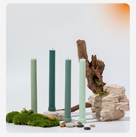 27cm Lange Stabkerze aus Morandi-Sojawachs, konisch gezahnt, handgefertigt, rauchfrei, geschmacksneutral, für Halloween, Hochzeiten und Bankette, Großhandel