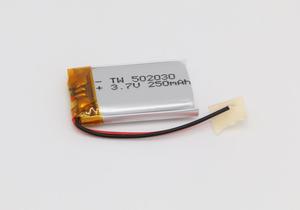 CE <span class=keywords><strong>3</strong></span>,7 v 502030 li-polímero 250 mAh battery rechargeable - Product Image 3
