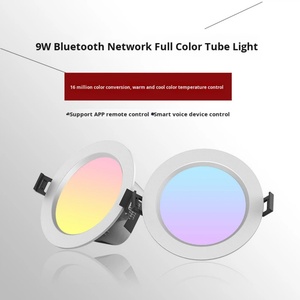 Smart Wifi RGB 9W LED Recessed Cylinder Ceiling Downlight 3.5Inches Pendant Spot Down <b>Light</b> with Remote/Voice/APP <b>Control</b> - Product Image 5