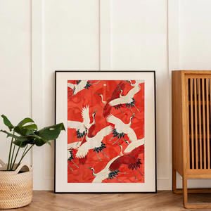 Tối Giản 1PC Chim Vải Nghệ Thuật Nhật Bản Cổ Điển Phong Cách Ukiyo-E Cho Nhà Phòng Khách Trang Trí - Product Image 3