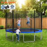 Trampolín de 14 pies con red de seguridad, diseño sin huecos, marco de acero galvanizado, capacidad de peso de 450 lb