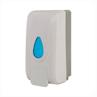 Distributeur de savon gel manuel mural en plastique ABS avec pochette pour salle de bain et toilettes, idéal pour l'hygiène des mains