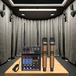 <span class=keywords><strong>ชุด</strong></span>ไมโครโฟน<span class=keywords><strong>คาราโอเกะ</strong></span>ไร้สายแบบมืออาชีพพร้อมฟังก์ชั่นตัดเสียงรบกวนการ์ดเสียงบ้านยูเอสบีบลูทูธคอนโซลมิกซ์ขนาด<span class=keywords><strong>เล็ก</strong></span> - Product Image 6