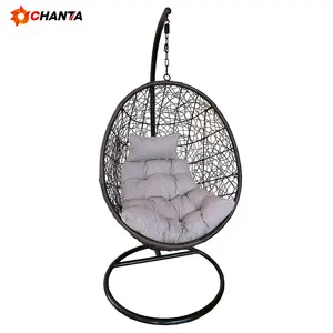 Cheap Price Indoor Outdoor Modern Hanging Swing Chair Bamboo Patio Rattan Wicker Egg Swing Clear Chair