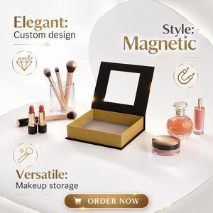 Caja de Regalo de Cartón con Cierre Magnético en Forma de Libro, con Ventana Transparente, Impresión Personalizada, Cajas Plegables para Cosméticos, Novedad FX - Product Image 1