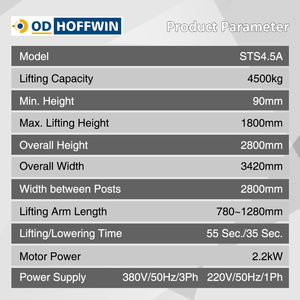 OD-HOFFWIN STS4.5A Machine d'ascenseur de véhicule hydraulique d'ascenseur de voiture à 2 poteaux pour la maison <span class=keywords><strong>Garage</strong></span> <span class=keywords><strong>Automobile</strong></span> ascenseurs nouveau Design 8 coudes - Product Image 6