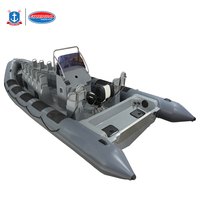 Bateau de passagers de luxe RIB 700 avec coque en fibre de verre pour la pêche en eaux océaniques, matériau PVC 1,2 mm