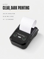 Imprimante thermique de reçus HOP-E584 pour papier de 57,5 mm, impression de codes-barres USB, pour caisse de supermarché, 203 dpi, garantie 1 an