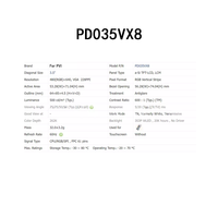 Écran d'affichage TFT-LCD pour module industriel 480*640 PD035VX8, pièces de réparation de 3,5 pouces