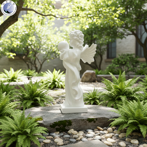 Statue d'<span class=keywords><strong>ange</strong></span> religieuse en fibre de verre sur mesure, directement de l'usine, pour la décoration d'églises et de jardins, utilisation extérieure - Product Image 2