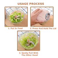 Multifunctionele handmatige mini-knoflookhakker, groentesnijder, voedselverwerker, draagbare blender met trekkoord, eenvoudig te reinigen.