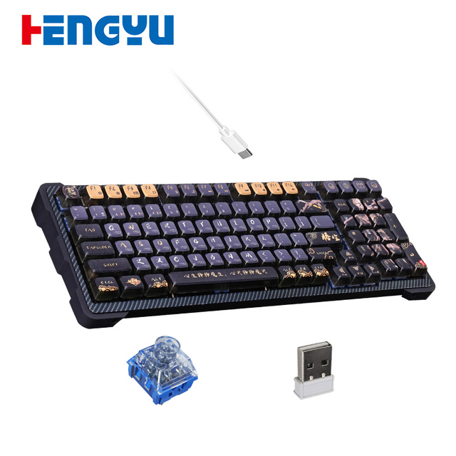 Kailh Brand New Arrival RGB Backlit Full Size Hot-Swap USB Type-C Triple-Mode Silent Gaming Mechanical Keyboard