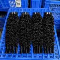 Extensions de cheveux humains bruts en lots, bouclés birmans, sans perte, 100% vierges non traités, cheveux indiens bruts en lots, à coudre, noir naturel