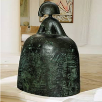 Escultura de la Reina Mariana de MUSI, Famosa Escultura de Mariana Manolo Valdés en Color Negro Bronce, Estatua de la Princesa Mariana en Latón