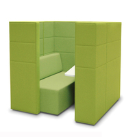 Canapé de loisirs publics, siège individuel de bureau, dossier haut, semi-privé, mobilier acoustique, canapé mobile