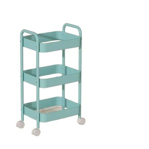 Portable Storage Cart 3 Tier With Wheels For Bedroom Bathroom Office Organizer Eco Friendly Rectangle Standing Type - Product Image 5