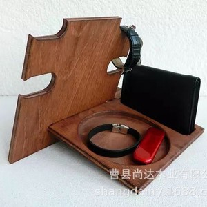 Wooden phone <b>stand</b>, smartwatch wallet <b>stand</b>, desktop storage rack, bedside <b>tablet</b> <b>stand</b> - Product Image 4