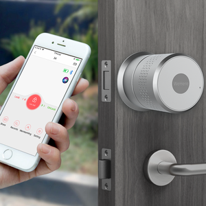 Serrure de porte intelligente Tuya avec empreinte digitale, contrôle à distance pour maison intelligente, serrure sans fil <span class=keywords><strong>WiFi</strong></span>, cylindre d'origine, clé découpée - Product Image 5