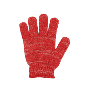 Guanti da bagno esfolianti per massaggio a cinque dita in poliestere personalizzati - Product Image 2