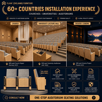 Chaises d'auditorium en bois au design moderne personnalisé avec tablette d'écriture escamotable, option en cuir pliable, pour église/école/salle de théâtre intérieure