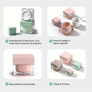 <span class=keywords><strong>Pot</strong></span> carré en acrylique <span class=keywords><strong>de</strong></span> luxe 50g, <span class=keywords><strong>pot</strong></span> vide carré en acrylique pour salons <span class=keywords><strong>de</strong></span> beauté et routine <span class=keywords><strong>de</strong></span> soins personnels - Product Image 6