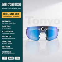 Lunettes de sport audio BT à conduction osseuse avec double micro ENC, suppression du bruit, étanches IPX5, traduction IA en temps réel et commande vocale pour