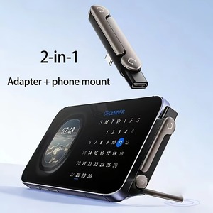 Portable Fast Charge Connector Type-C adapter for Phones 2-in-1 Type-C Fast Charging Adapter with Multi-angle Foldable Stand - Product Image 3