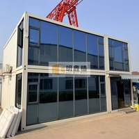 Casa Contenedor Prefabricada Estándar Tipo X de 20 Pies, Bajo Precio, Fácil de Construir, para Oficina, Hotel, Casa, Escuela, Hospital