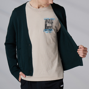 Usine de fabrication de pulls ODM, pull en laine mérinos 100% biologique, col en V, cardigan tricoté pour garçons et adolescents - Product Image 6