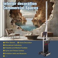 PrintPro pared pluma impresora pared 3D UV impresora mejor calidad 3D pared impresora