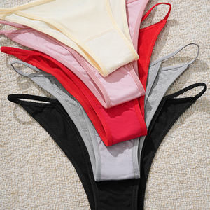 Seamless Cotton <strong>Underwear</strong> Sexy Thin Belt Low Waist Letter Printed Breathable Women's G-string - Product Image 1