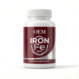 Cápsulas de Suplemento de Hierro OEM ODM 28mg 90 Unidades a Granel Marca Privada - Product Image 1