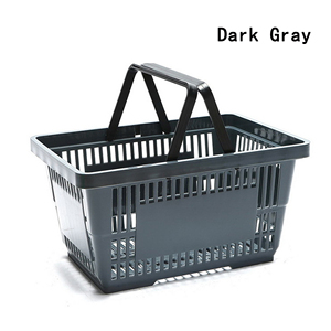 Hookei Custom Logo 28 L Dunkelgrau PP Kunststoff Einkaufs körbe Supermarkt 20 L Einkaufs körbe mit Griffen - Product Image 3